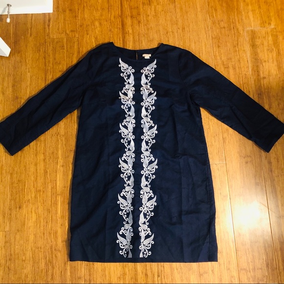 J. Crew Dresses & Skirts - J Crew Factory navy linen cotton dress